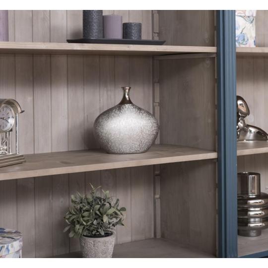 mediterran country rusztikus tomorfa konyvesszekreny kek nappali iroda dolgozoszoba klasszikus butorok lameridiana lakberendezes konyvtar szalloda provence provanszi konyvszekreny kezzel keszult handmade.jpg